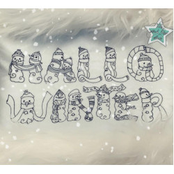 Stickserie - Schneemann Alphabet A-Z